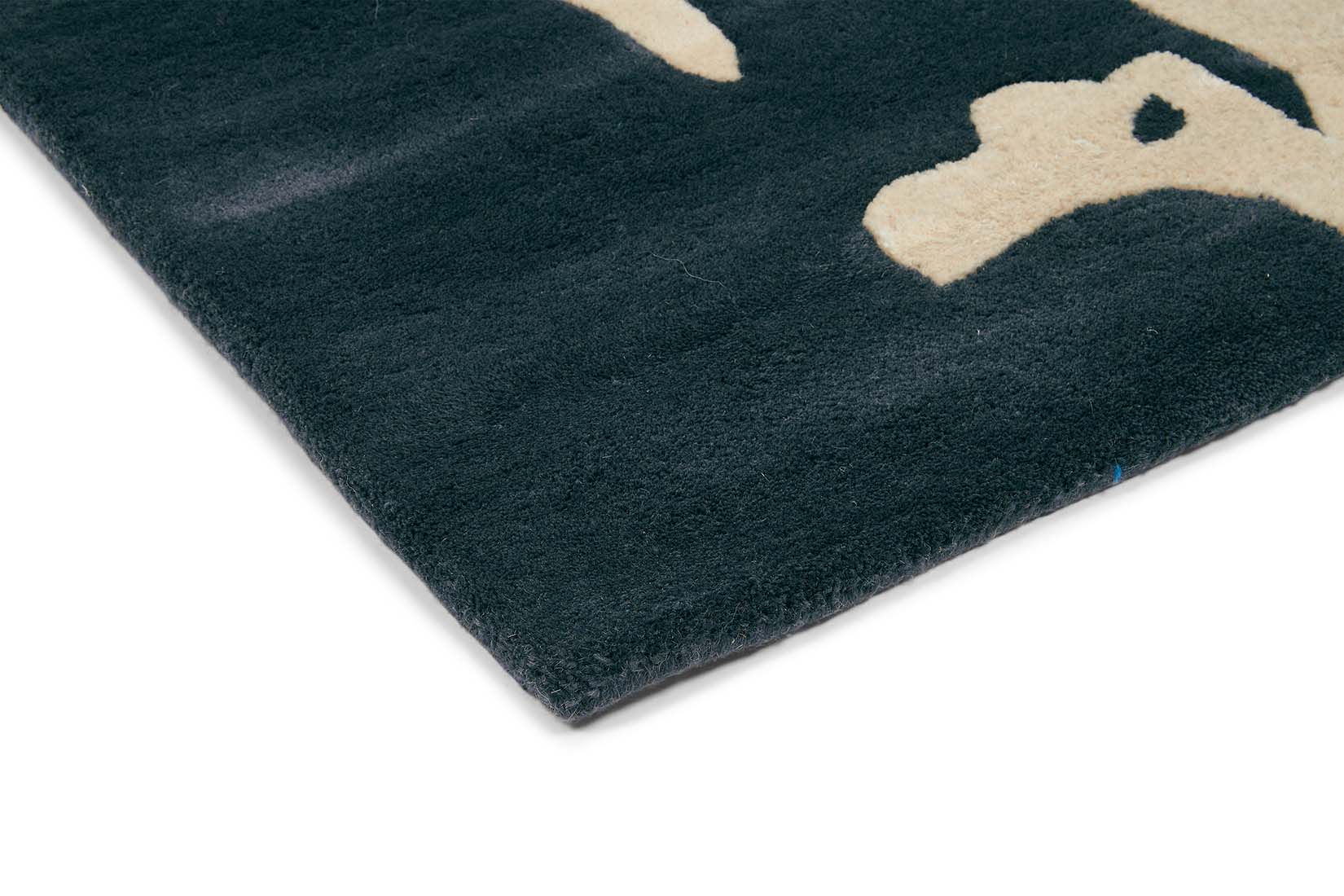 Floral Charcoal Hand-Tufted Rug